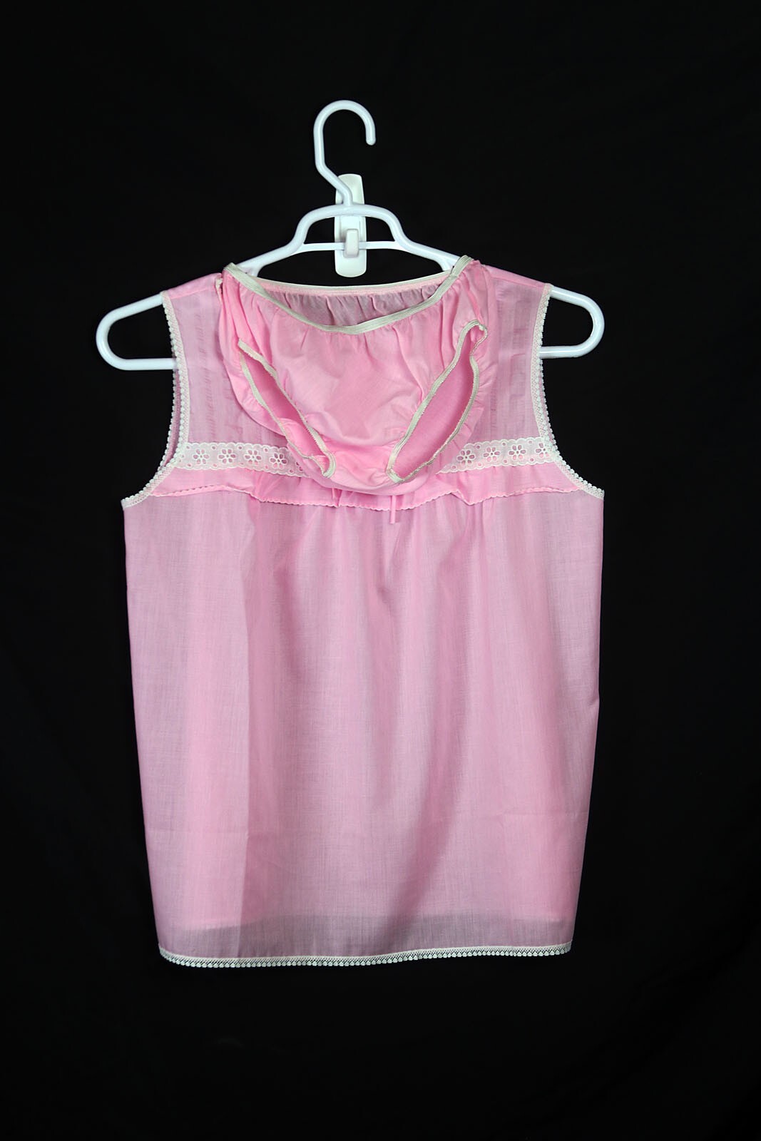 Vintage Women’s Sz M Babydoll Sheer Sleep Set Pink Stones Wear World of Fashion