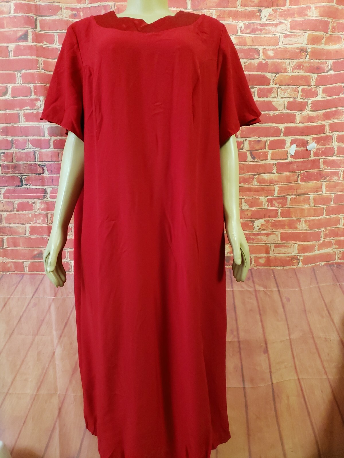 Sue Brett Collection Women’s Vintage 50’s Rare Dress SIZE 6 Red Short Slv #C6