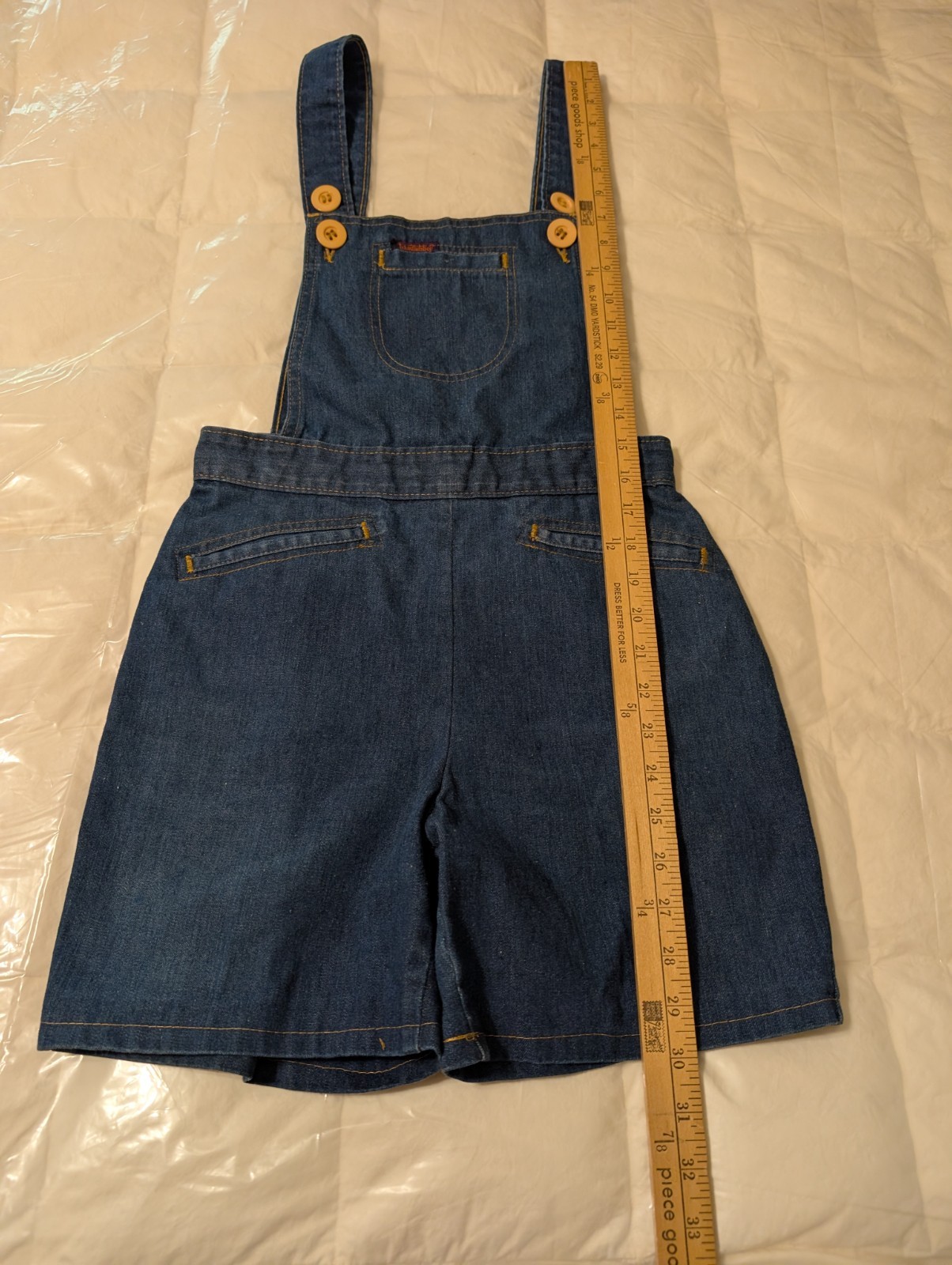 Vintage 70’s Landlubber Girls Blue Denim Jumper Shorts no Size / See Measurement