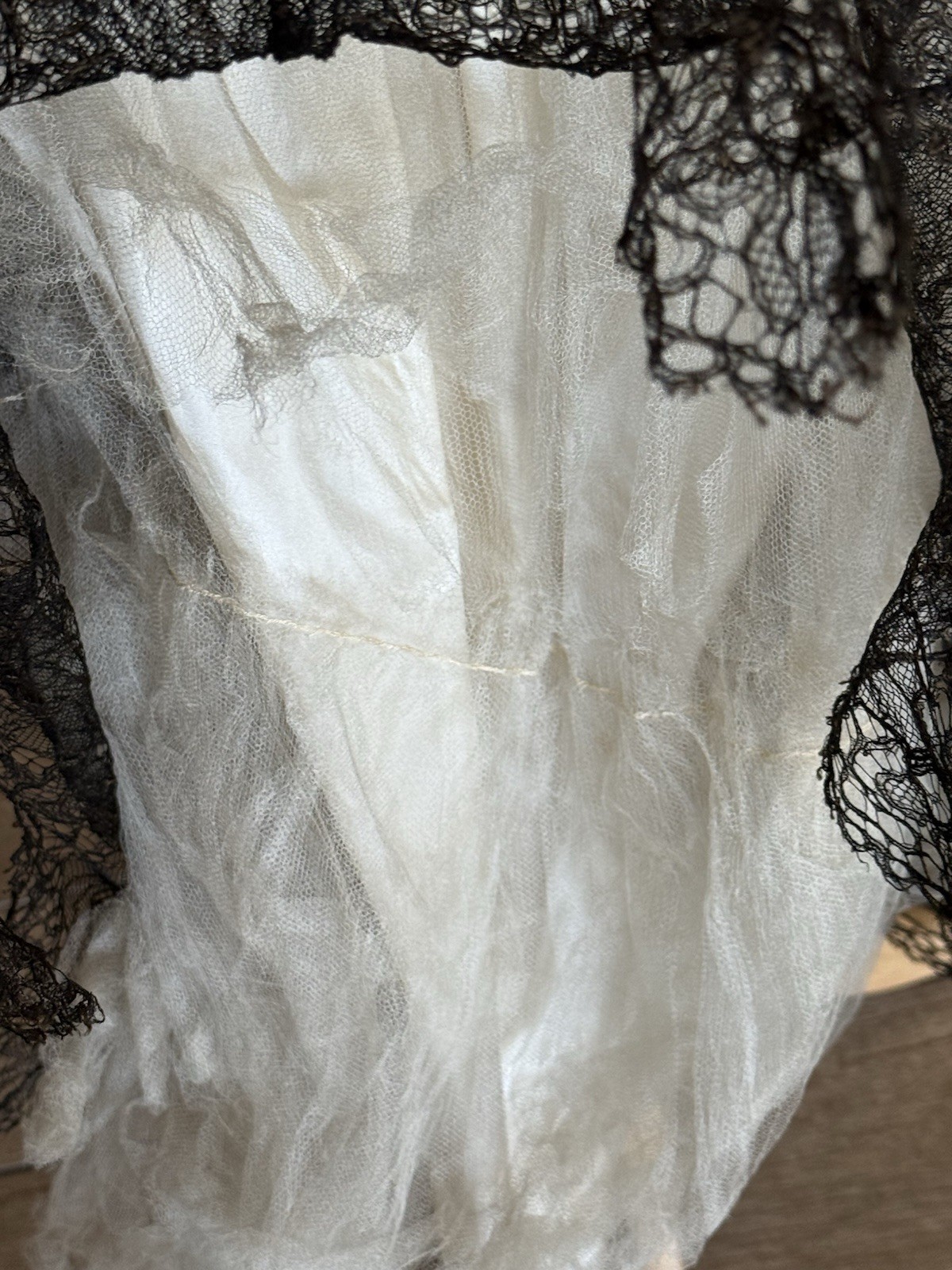 Vintage 1930s Hollywood Gown Black Velvet Antique Lace Dress Paramount Studios