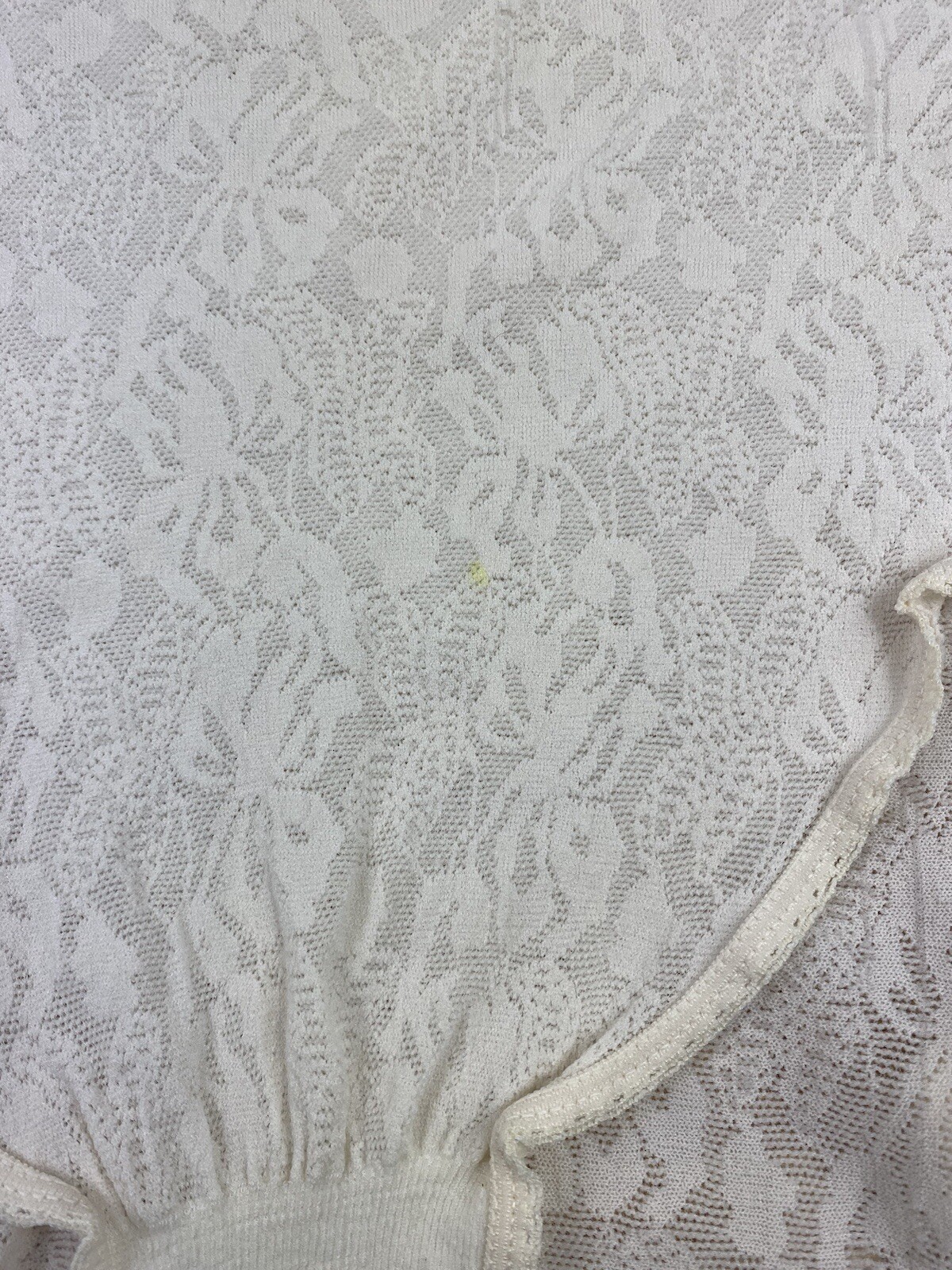 Vintage Alba off white floral high waist nylon panties sheer granny panties