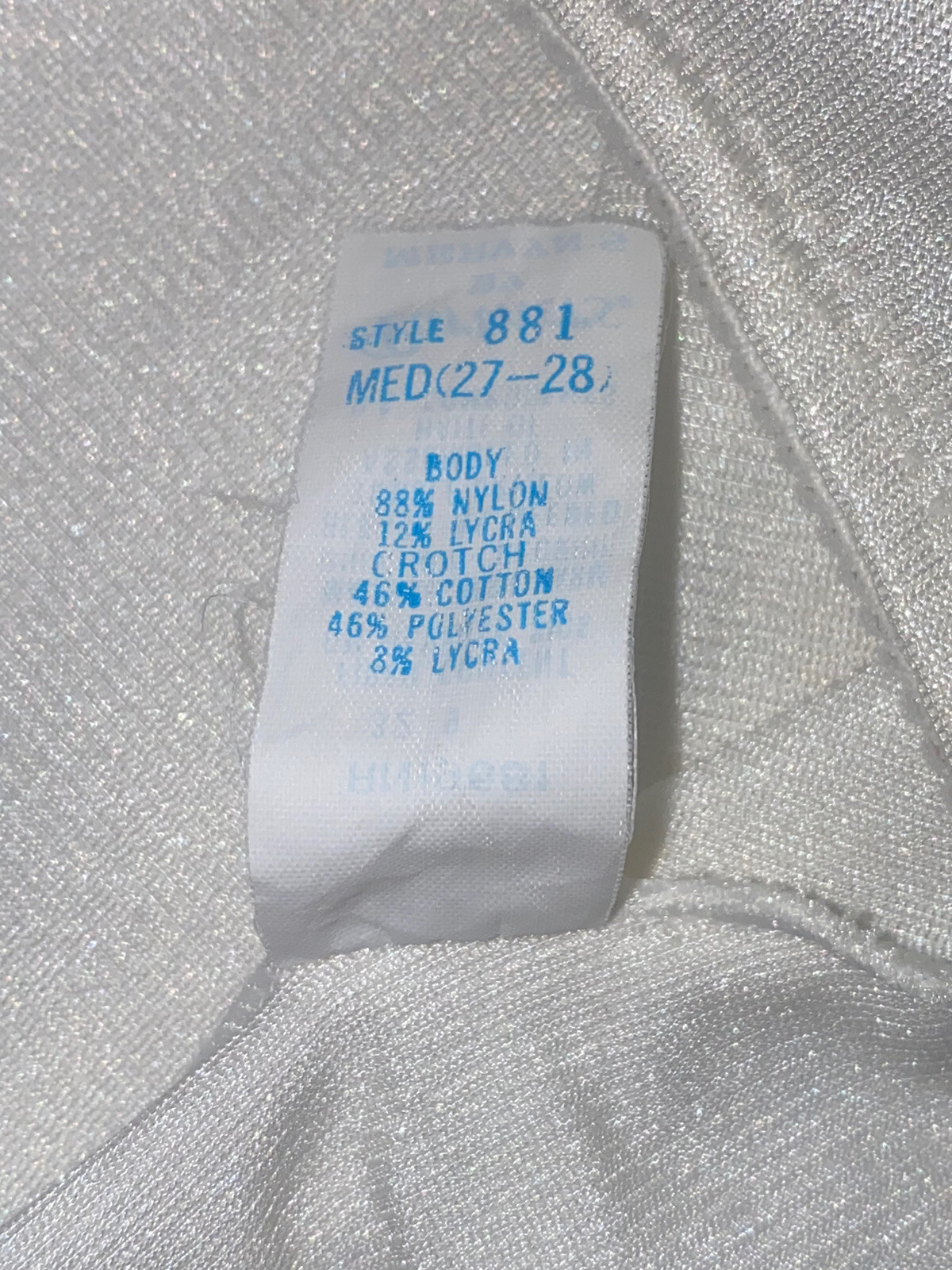 PARTNERS BY MERVYNS~BRIEF~WHITE~MED. 27-28~SHAPEWEAR~SLIMMING~SUPPORT