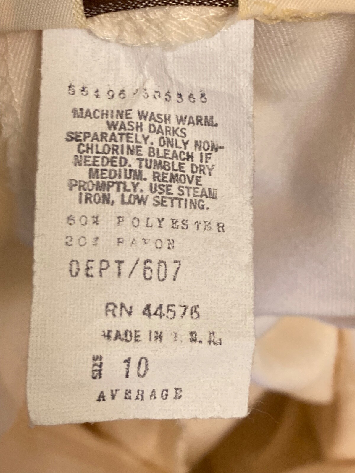 Vintage 1980s Sears The Fashion Place Cream Pleated Slacks Pants Women’s XS/S