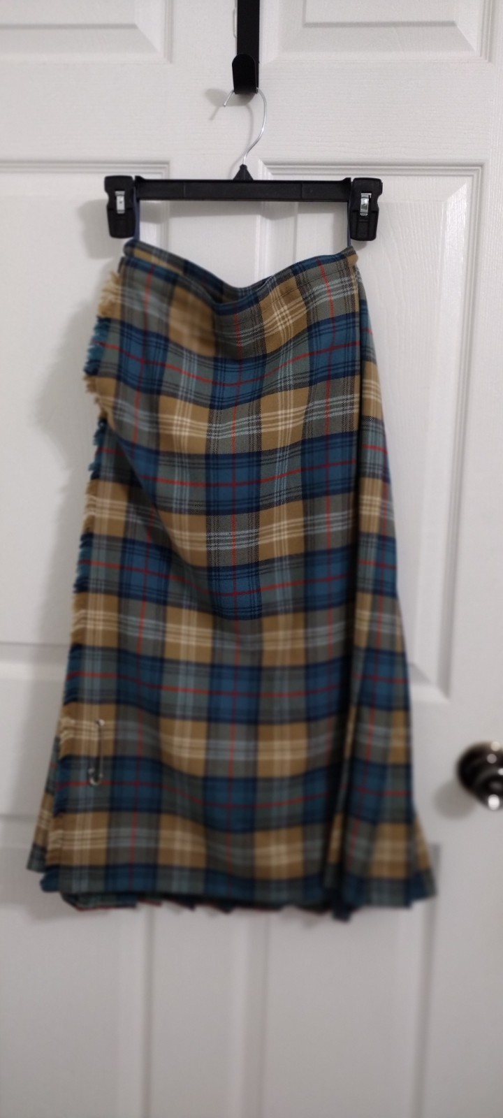 Vintage The Scotch House Wool Plaid Kilt Skirt Scotland 24 Waist Dark Academia