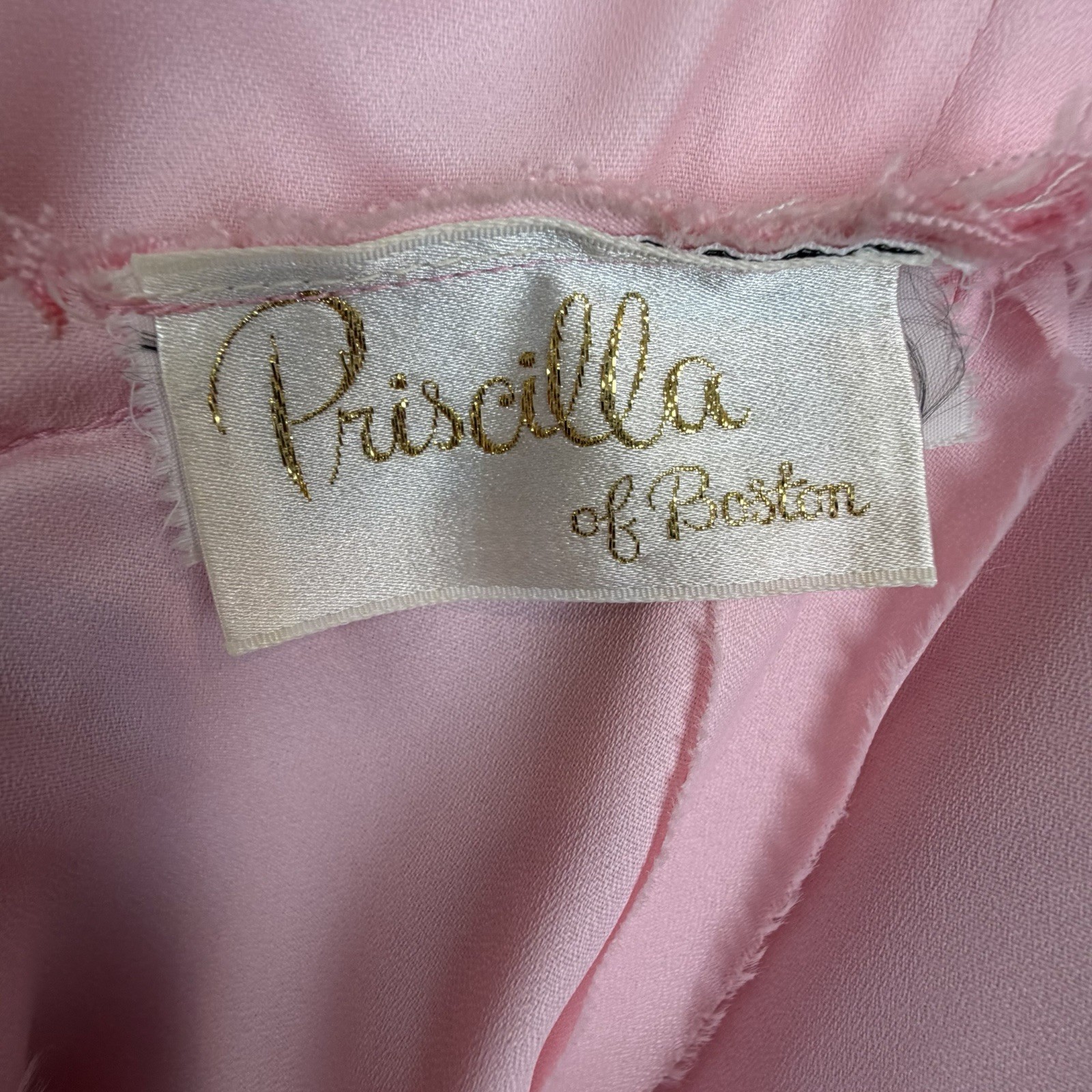 Priscilla of Boston Pink Gown Womens Size XS Single Shoulder Mid Century Vtg