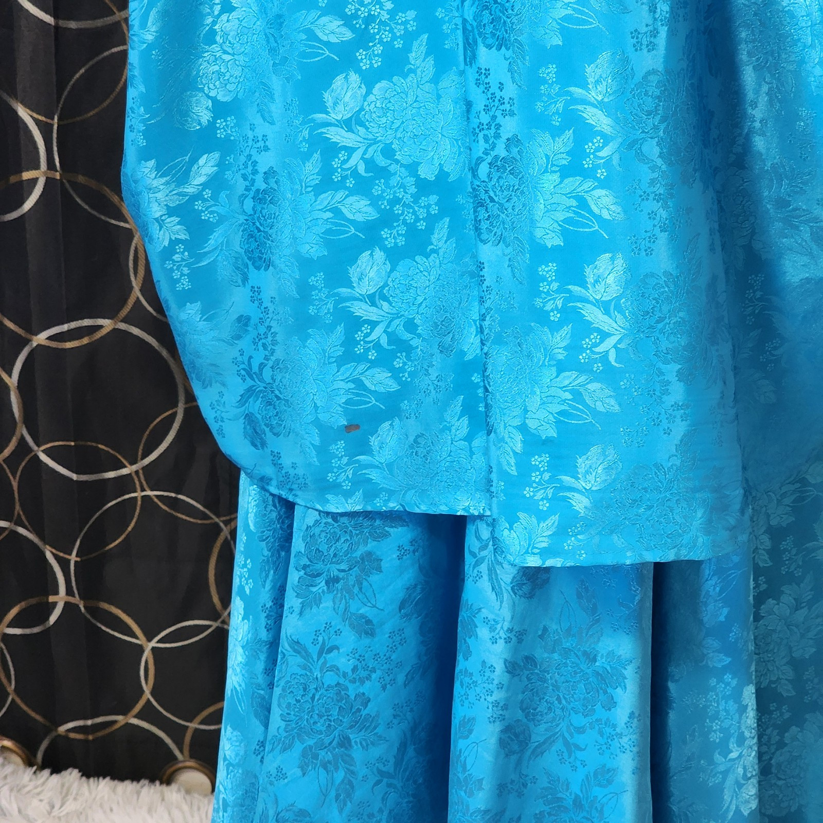 Rare 1980s – 1999 Mature Women’s Dress Set Size 22 Blue 2 Peice Button Up OOAK