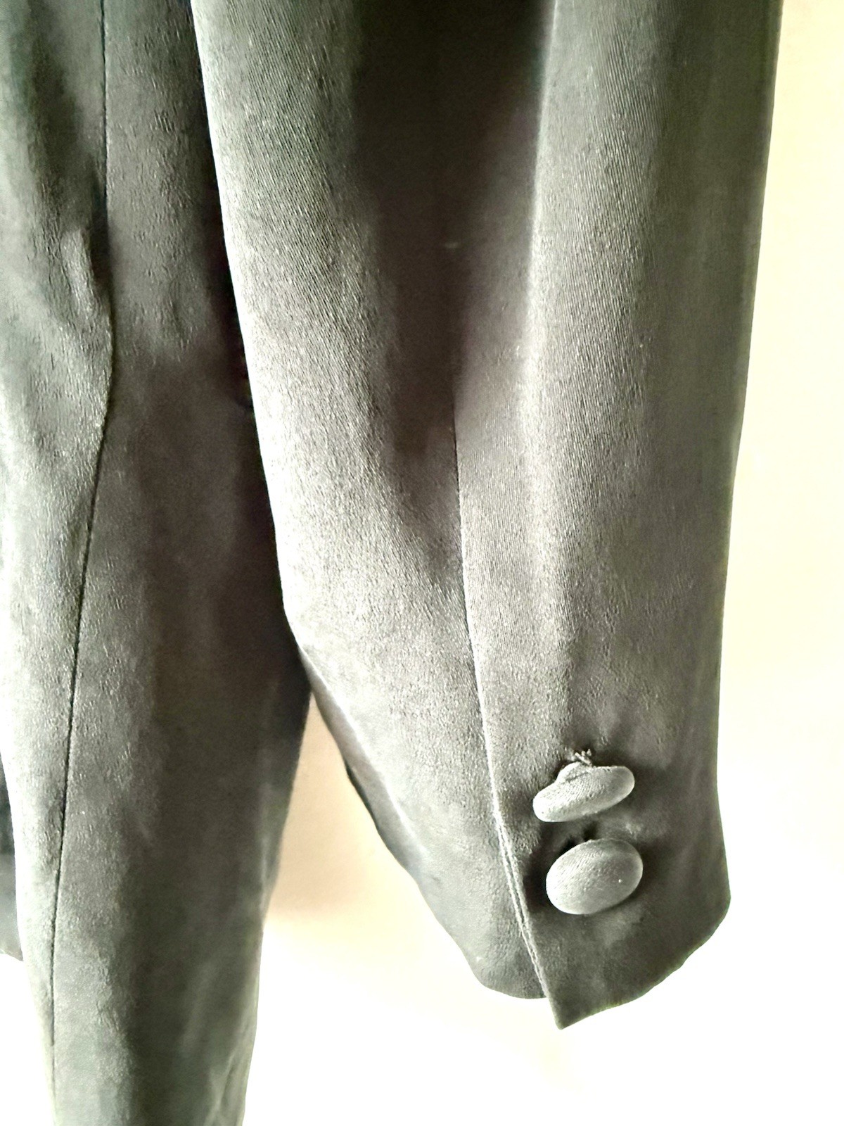 VTG 80s Donna Karan New York Black Label Silk Blazer Made In Hong Kong Women 10