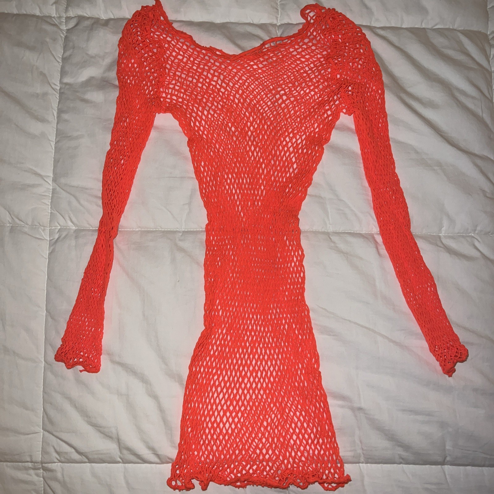 Cotton Fishnet Top dress Mesh Y2K Festival Rave Sheer rare Summer 70s club wear