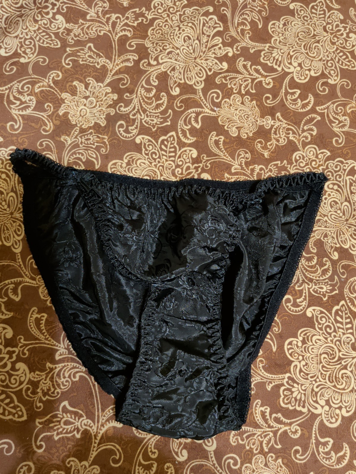 Vintage Satin String Bikini Panties Size M/6