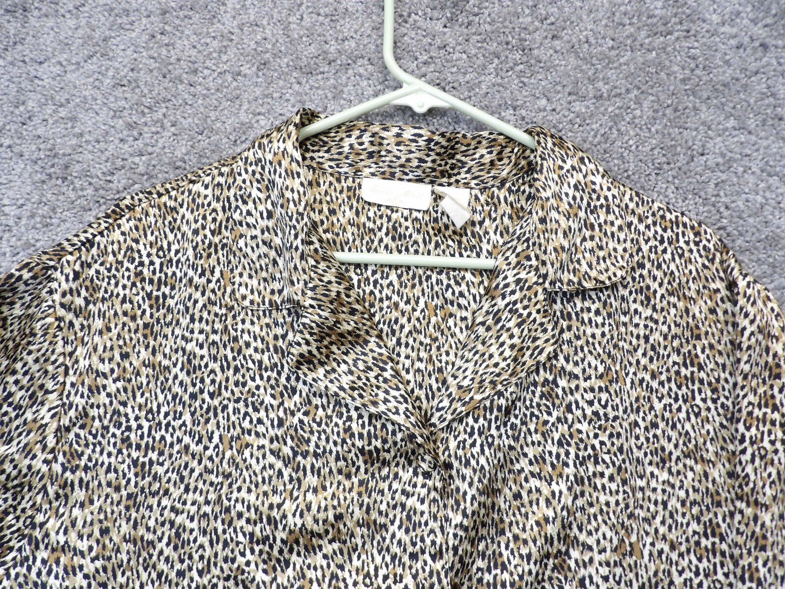 Vtg INNER MOST Womens 2 Piece Pajama Set Y2K Animal Print Long Pant PJ’s L/XL