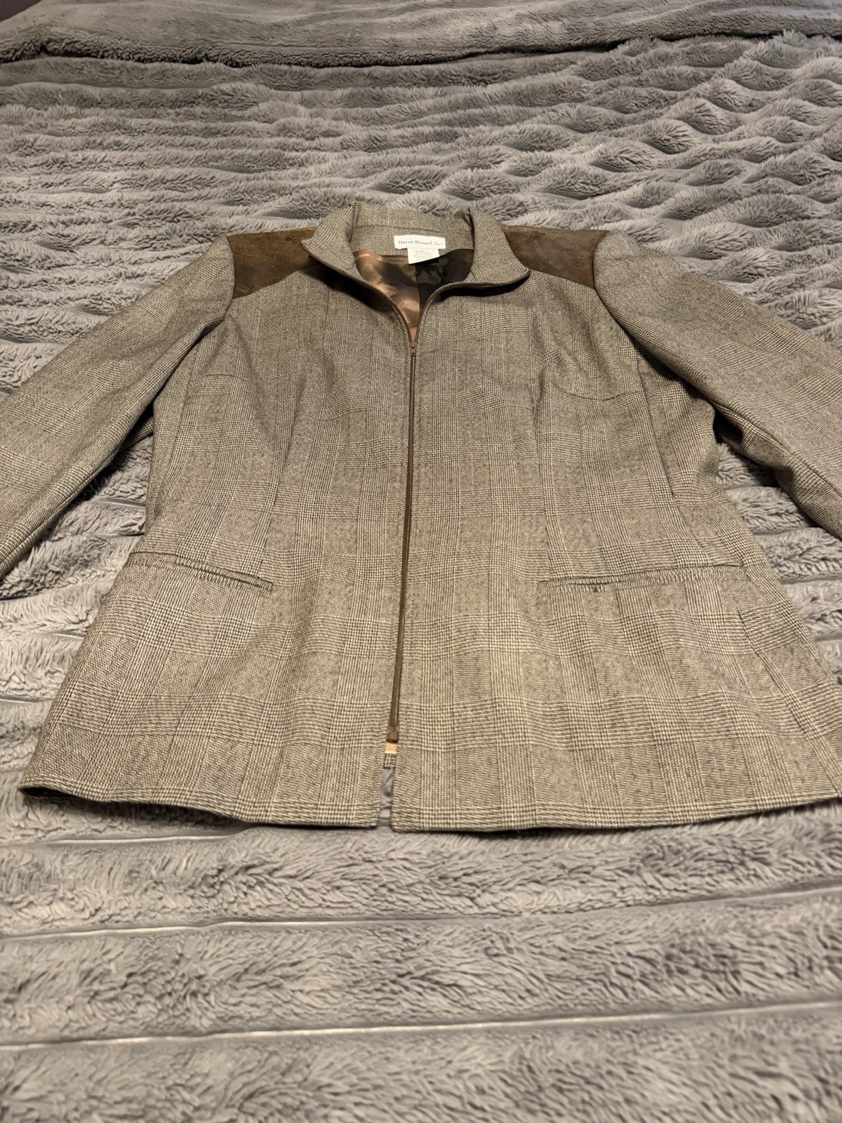 Vintage Harve Benard Wool Full Zip Blazer Jacket Womens 12