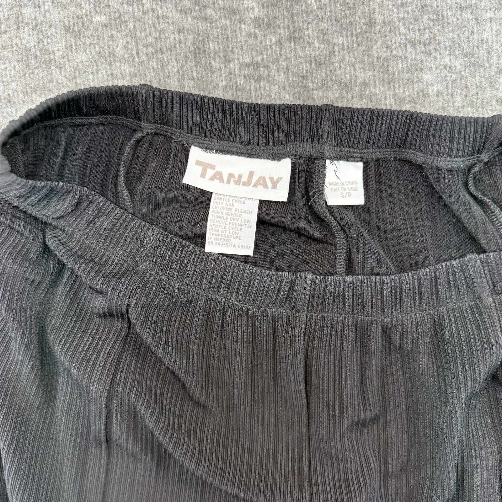 Tan Jay Vintage 70’s Black Maxi Skirt Small Elastic Waist