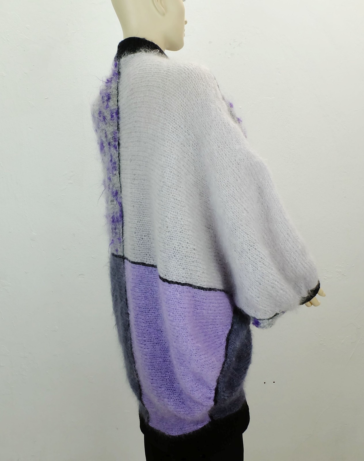Cardigan oversized cardigan 80s vintage mohair batwing sleeves size 38/40