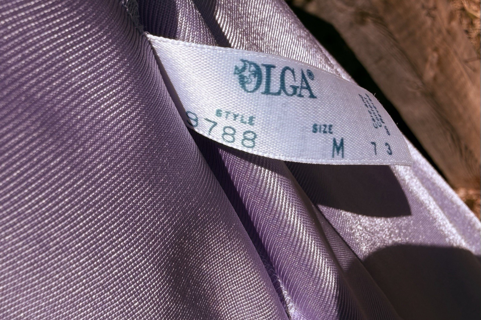 Vtg 80’s 0lga Peignoir Lilac M Ultra-feminine Slinky Nylon Tricot