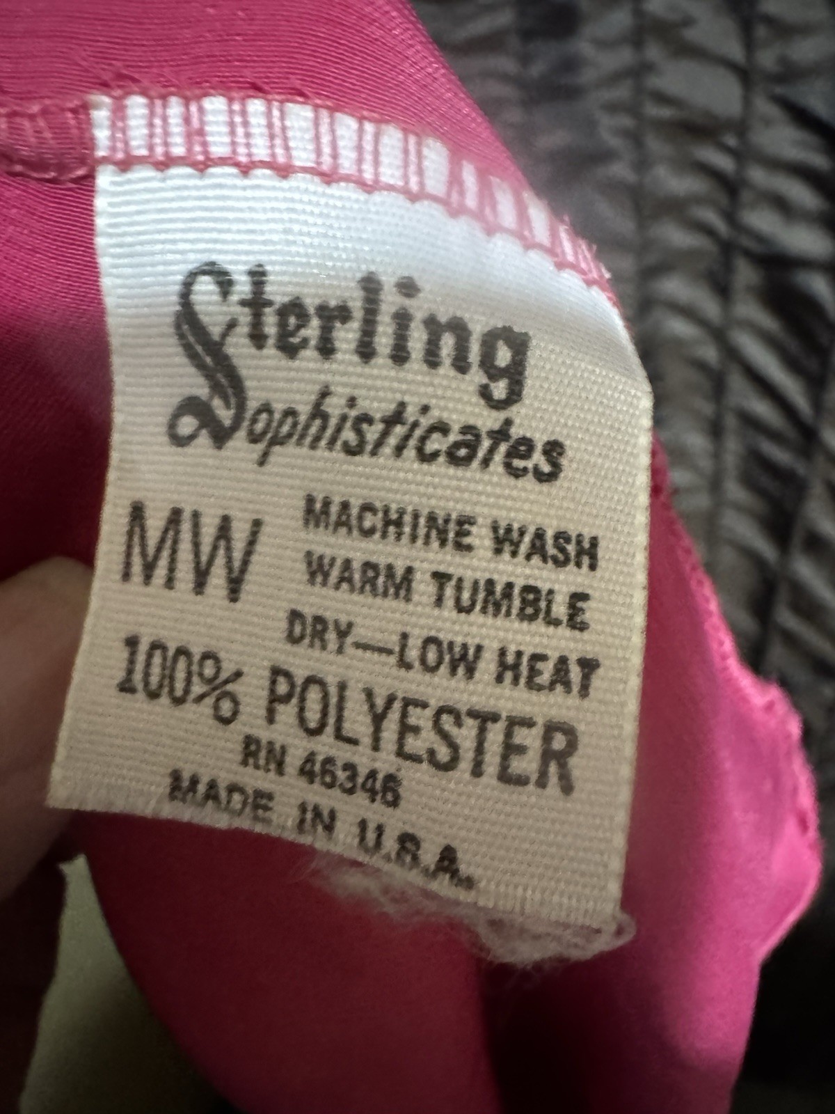 Sterling Sophisticates Pink 2 Piece Sleep Set Women’s M Liquid Satin Vtg 1980s