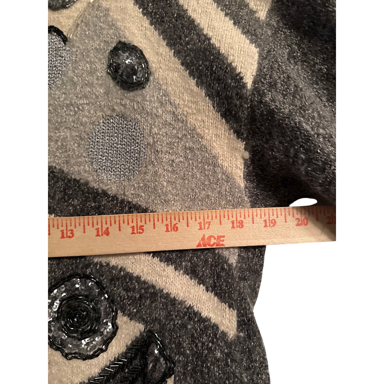 Vintage 90s I.B. Diffusion Angora Blend Embellished Turtleneck Sweater
