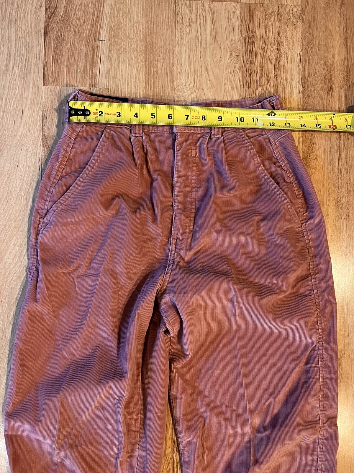 Vintage 1970s 80s Britannia Corduroy High Waisted Mom Hi Rise Pants Rose Pink