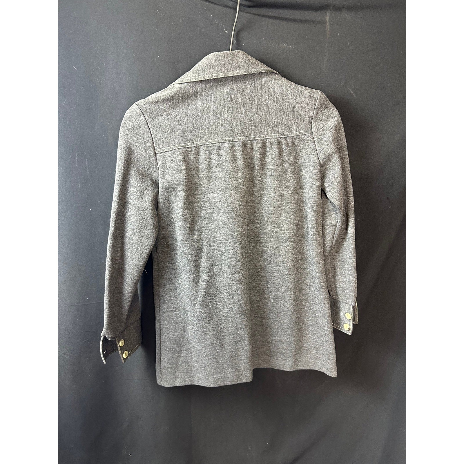 Cos Cob Wool Blend Gray Tunic Shirt Womens Sz Medium Vintage 1960s