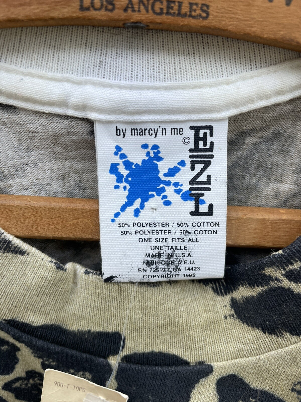 Vintage EZL Marcy’N Me Tee Shirt Animal Leopard Print NOS