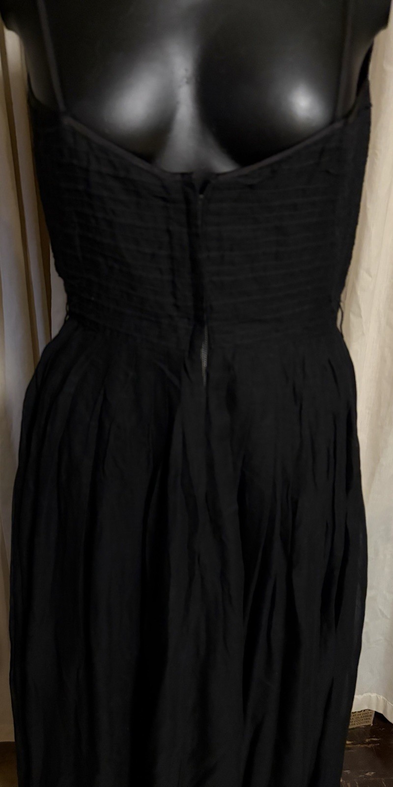 Women’s 1980s Neiman Marcus Layered Cotton Party Dress Spaghetti Straps Size M