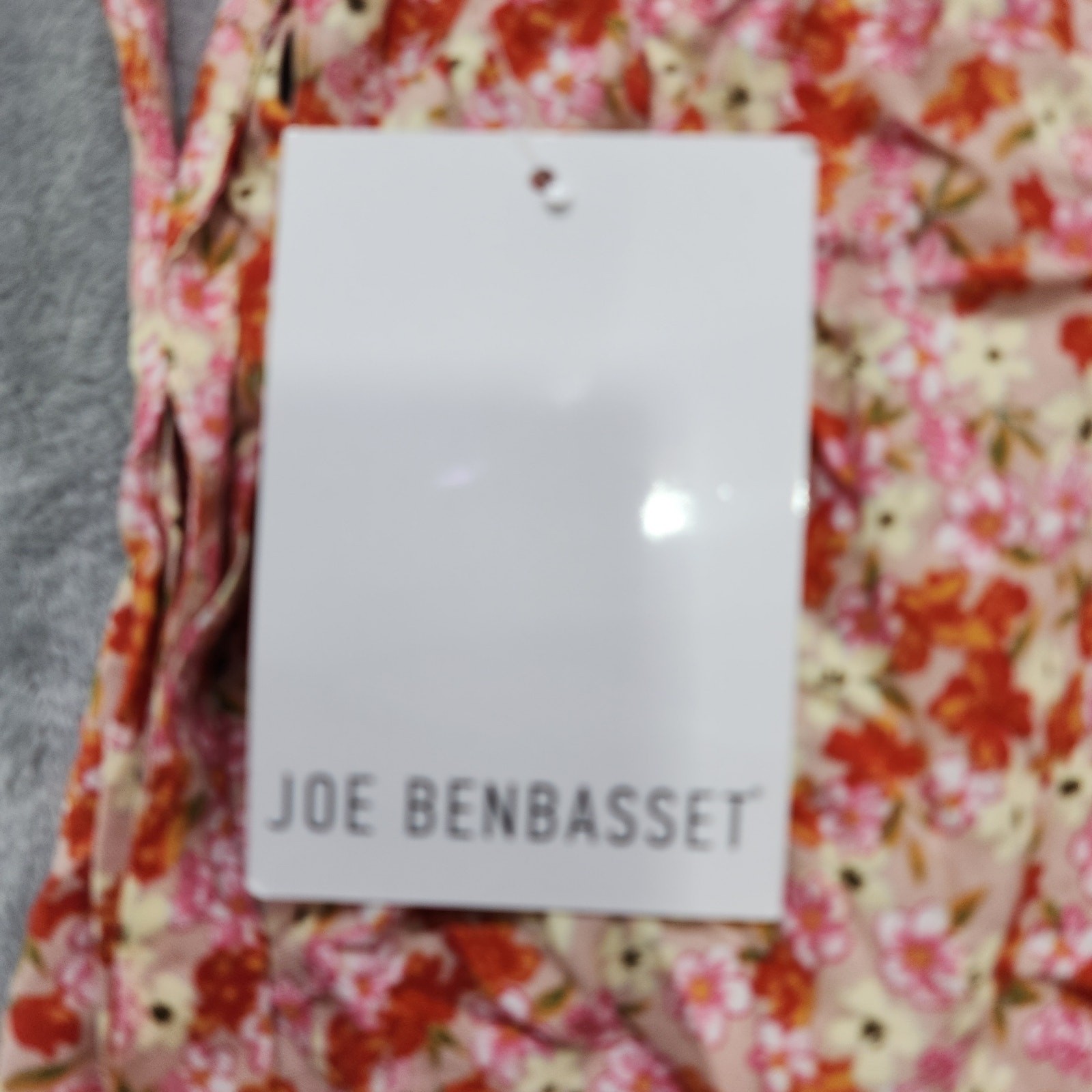 NEW Vintage Y2K Joe BenBasset Skirt Womens L Orange Pink Mini Faux Wrap Ruffled