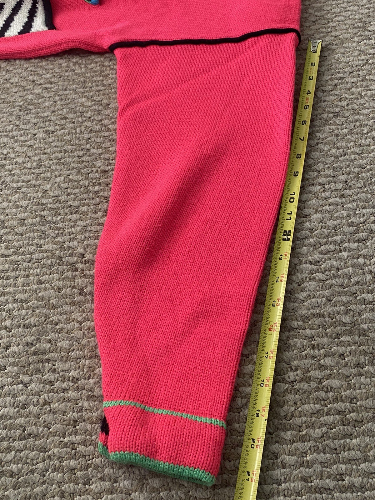 Vintage 80’s Obermeyer Neon Pink Sweater Retro Ski Sweater Medium