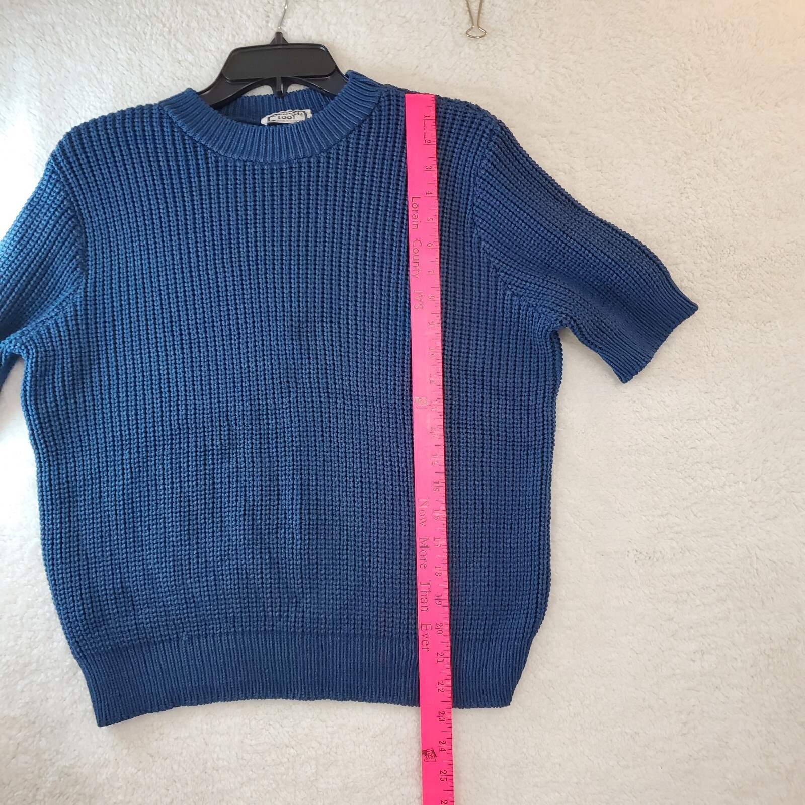 Vintage Kenneth Too! Short Sleeve Crew Neck Sweater Blue M