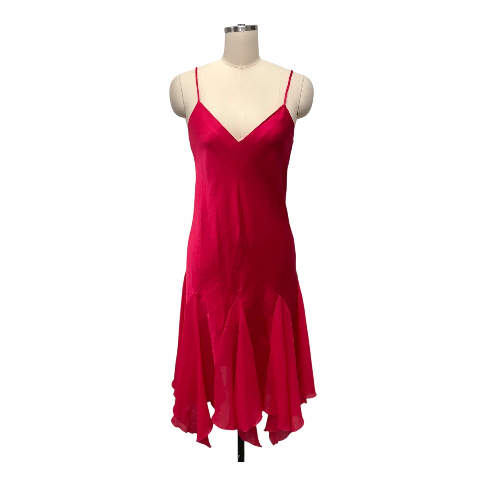 VTG Georgette Trabolsi Slip Dress With Robe Asymmetric Fairy Sexy Retro Sz S
