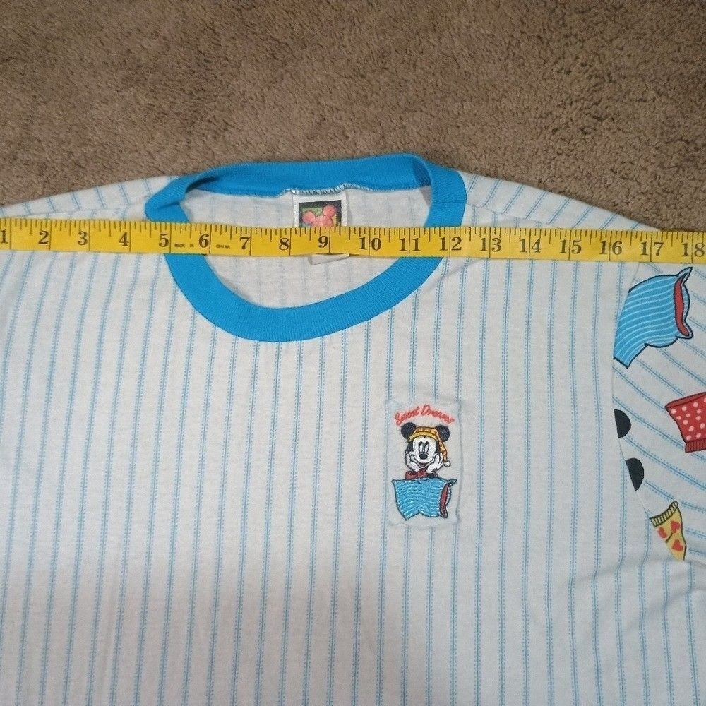 Vintage Disney Mickey Mouse striped nightgown sweet dreams unlimited