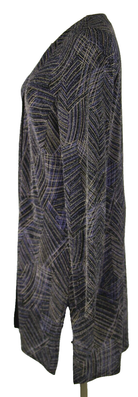 Vintage Rabbit Designer Dressy Glitter Cardigan Holiday Three Button Front SZ 16