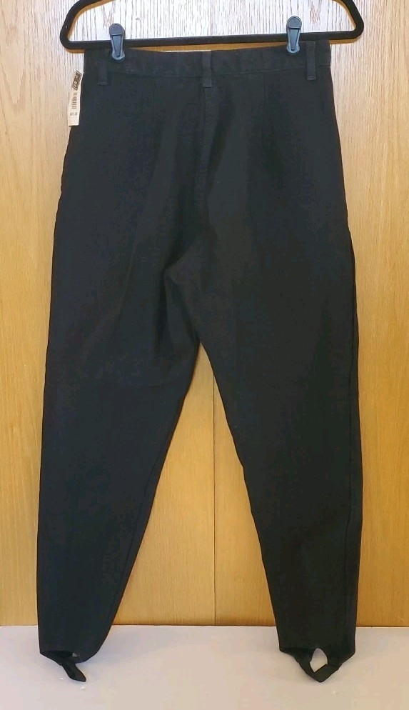 NWT VTG 1980s/90s DENIM REPUBLIC Black High Waist Stirrup Denim Jeans 15/16