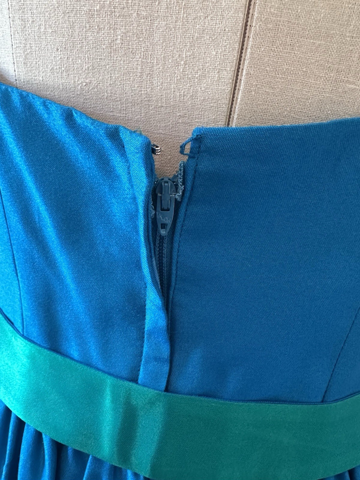 Emma Domb Vintage 1950s Party Prom Dress Floor Length Electric Blue Size 15