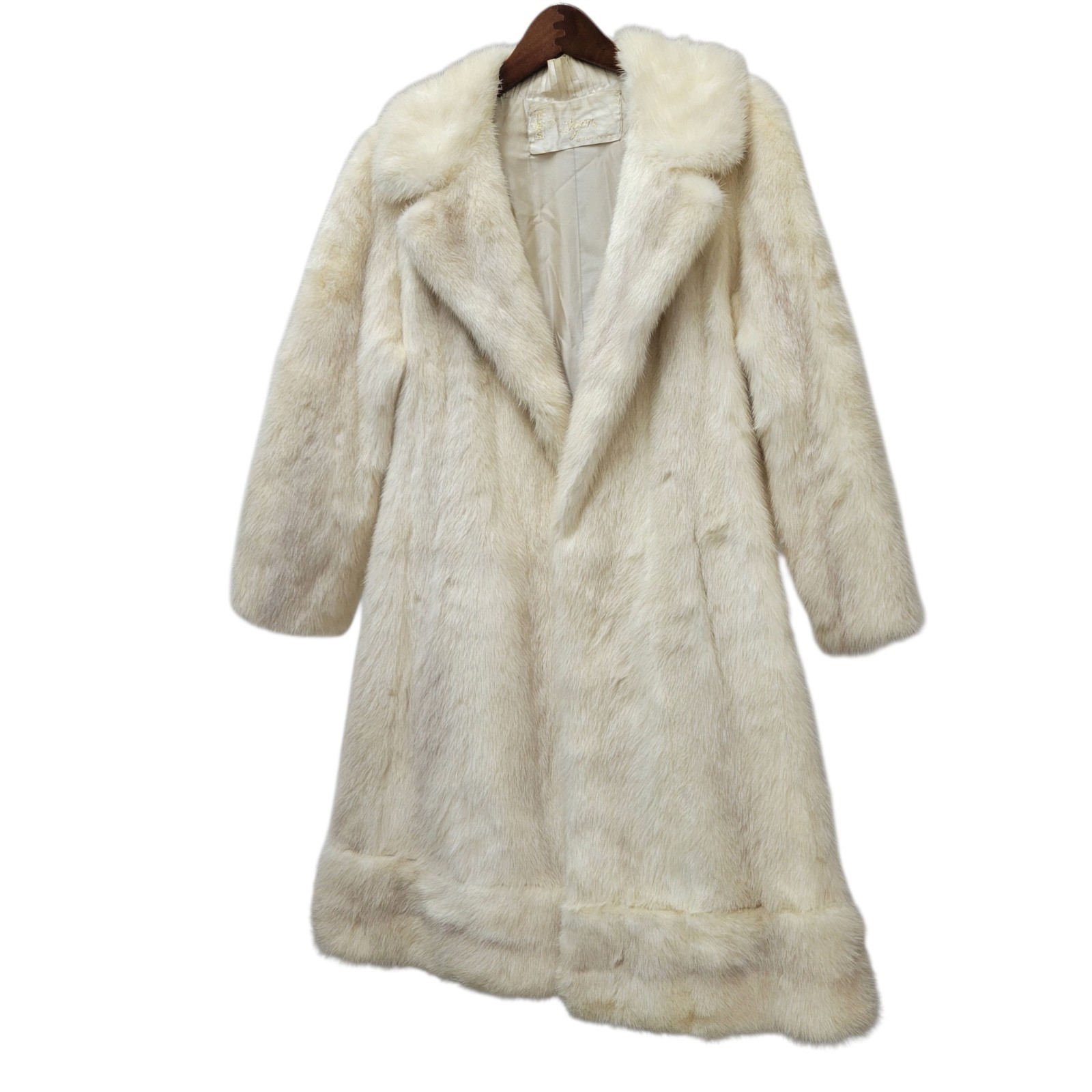 Vintage Szor Label Authority #L118300 Saga Mink Selection Cream Rabbit Fur Coat