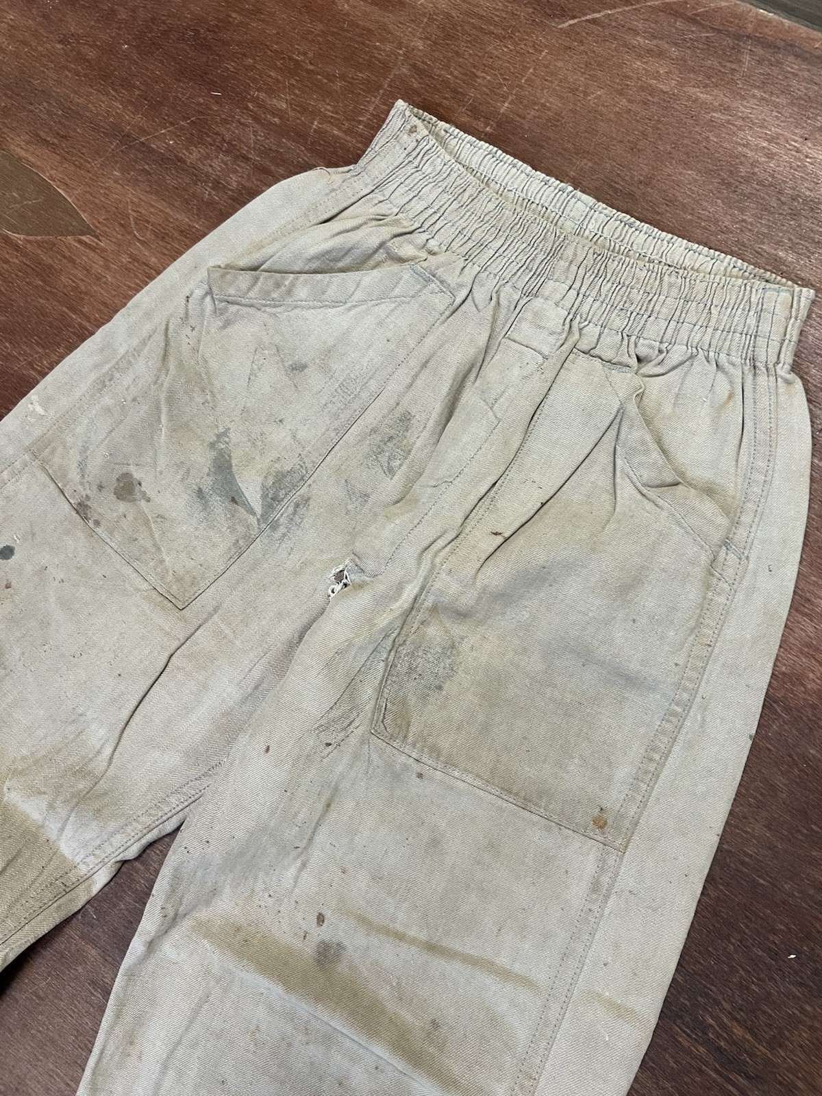 Vintage DRY ROT 40s 50s Wide Leg Cotton Canvas Distressed Pants (24”-26” Waist)