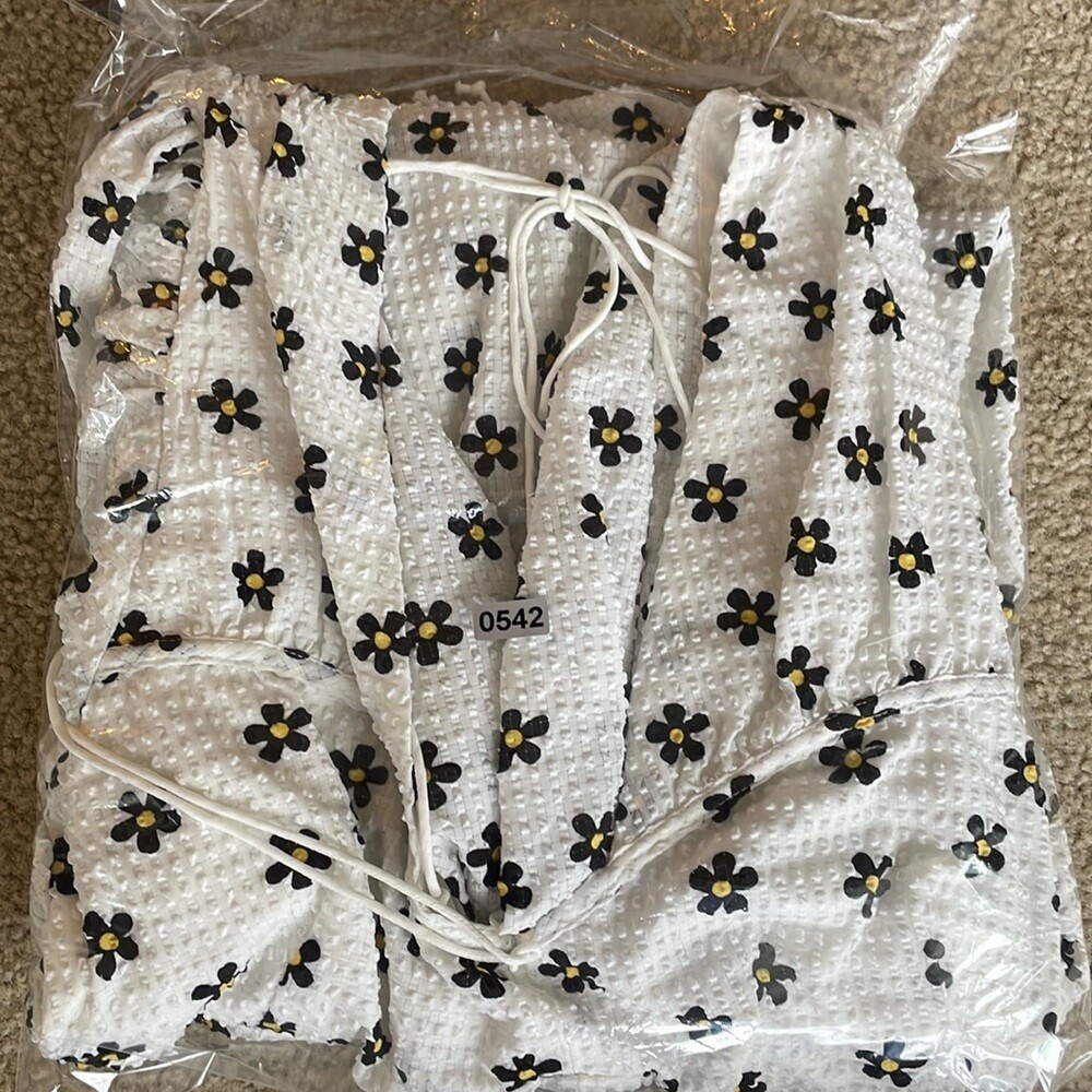 For Love & Lemons Connie Mini Dress in Ivory Size S