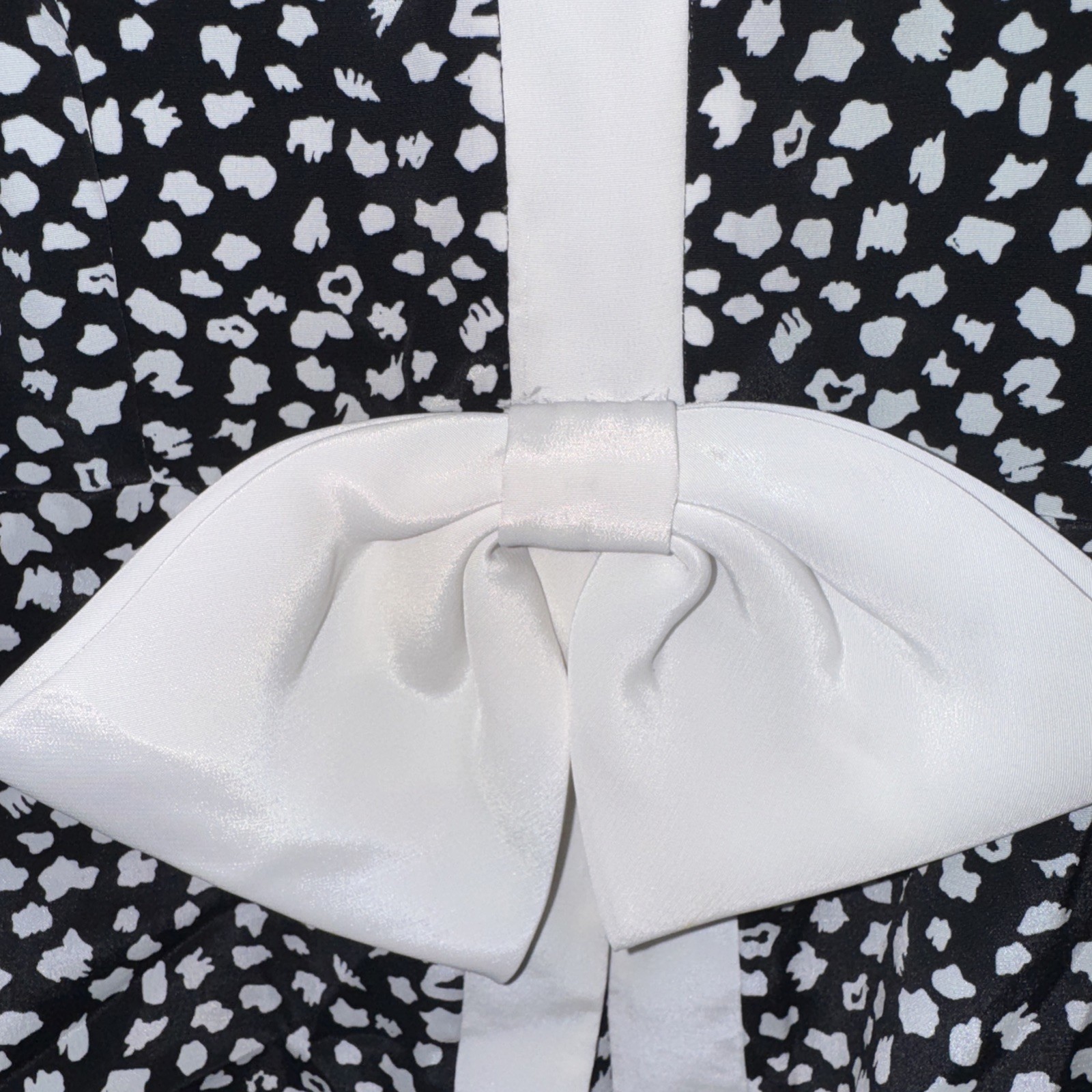 Black White Liz Roberts By Mary Ann Lamonte Vintage Dress Size 14