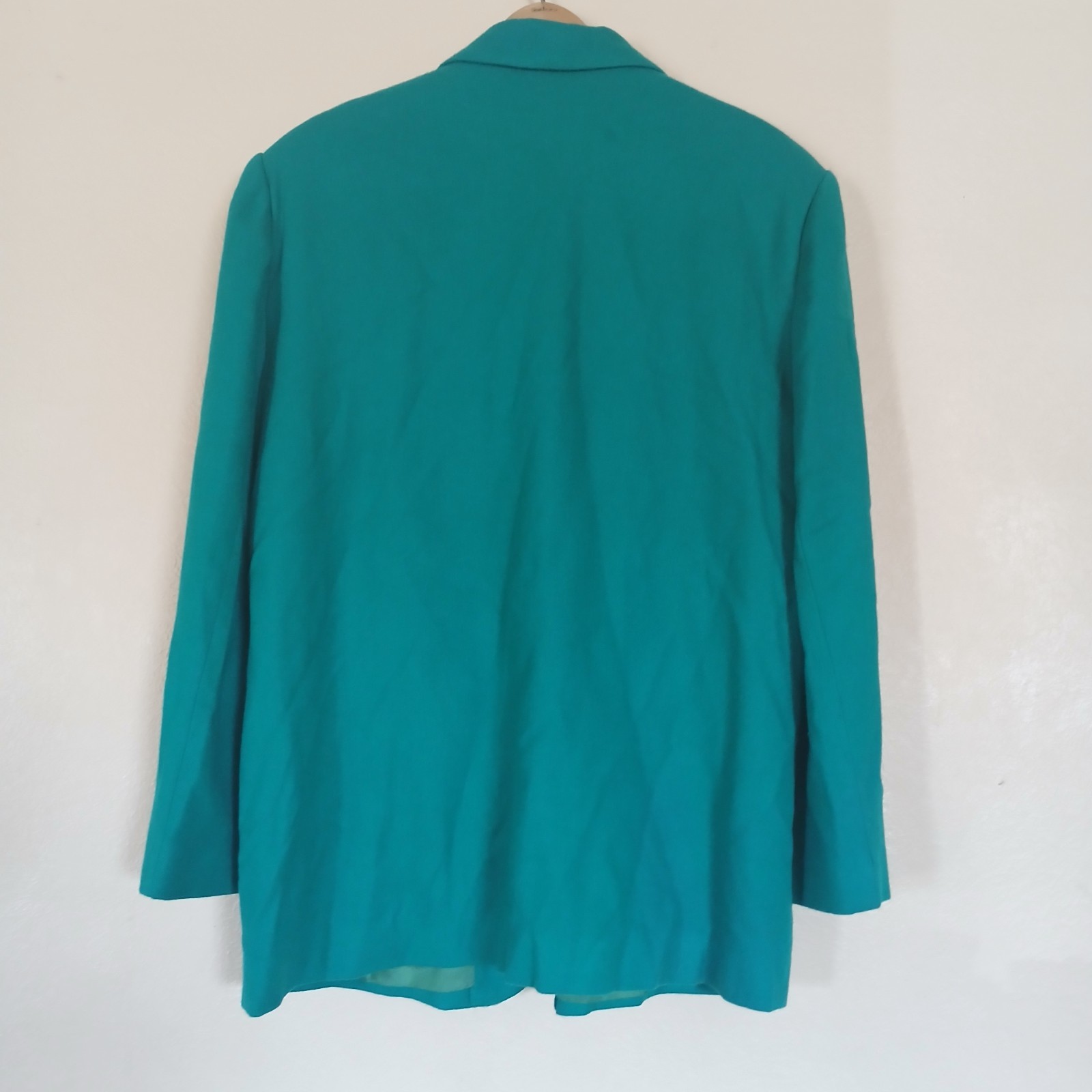 Vintage Savannah Blue-Green Wool Blazer Women’s Size 16
