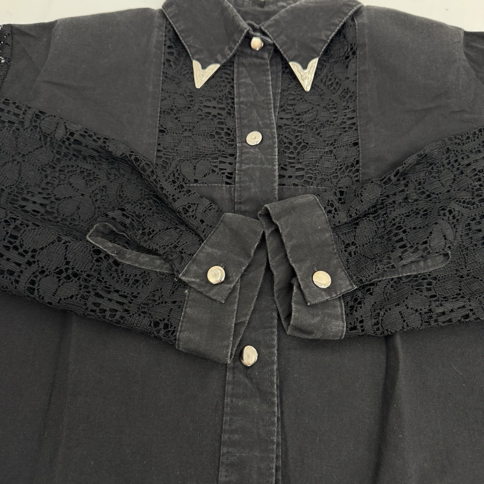 Vintage Sassa Rodeo Western Wear Button Down Shirt Women’s S/M Rockabilly Studs