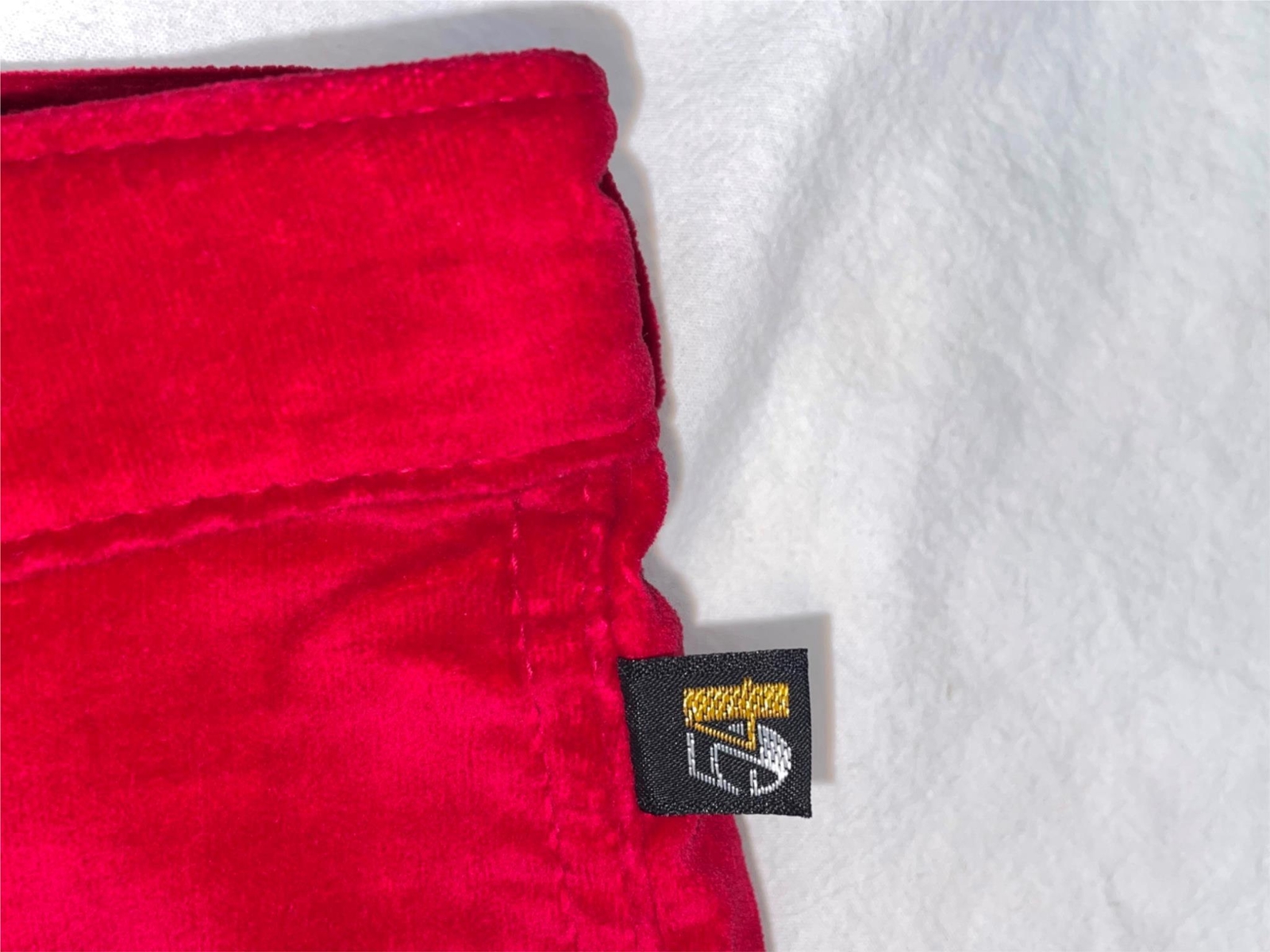 VTG 70S 80S WOMENS 25 X 32 STUDIO 54 DISCO RETRO RED VELOUR FASHION JEANS PANTS