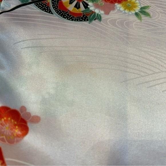 Vintage Pink Satin Floral Kimono Robe Made in Japan Coquette Romantic Fairy XS/S