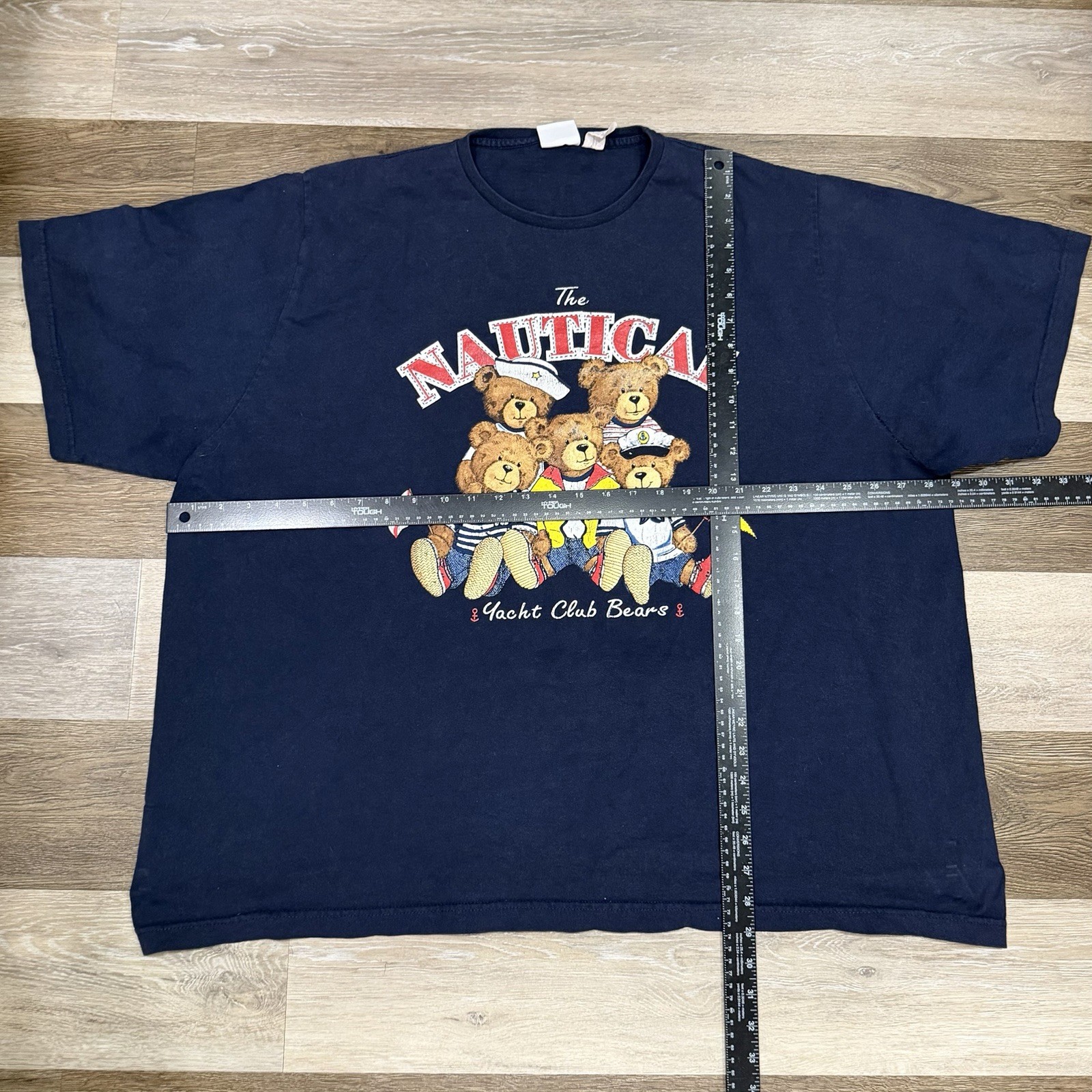 Vtg BOBBIE BROOKS T-Shirt Women’s Sz 26W/28W Yacht Club Bears Nautical 90s SEE