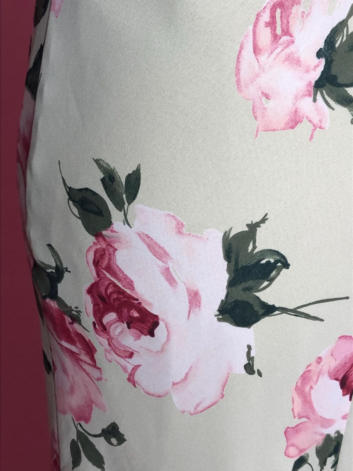 1990s-Y2K HAMPTON NITES ROSE Watercolor Floral Print Maxi Slip Dress. Medium.