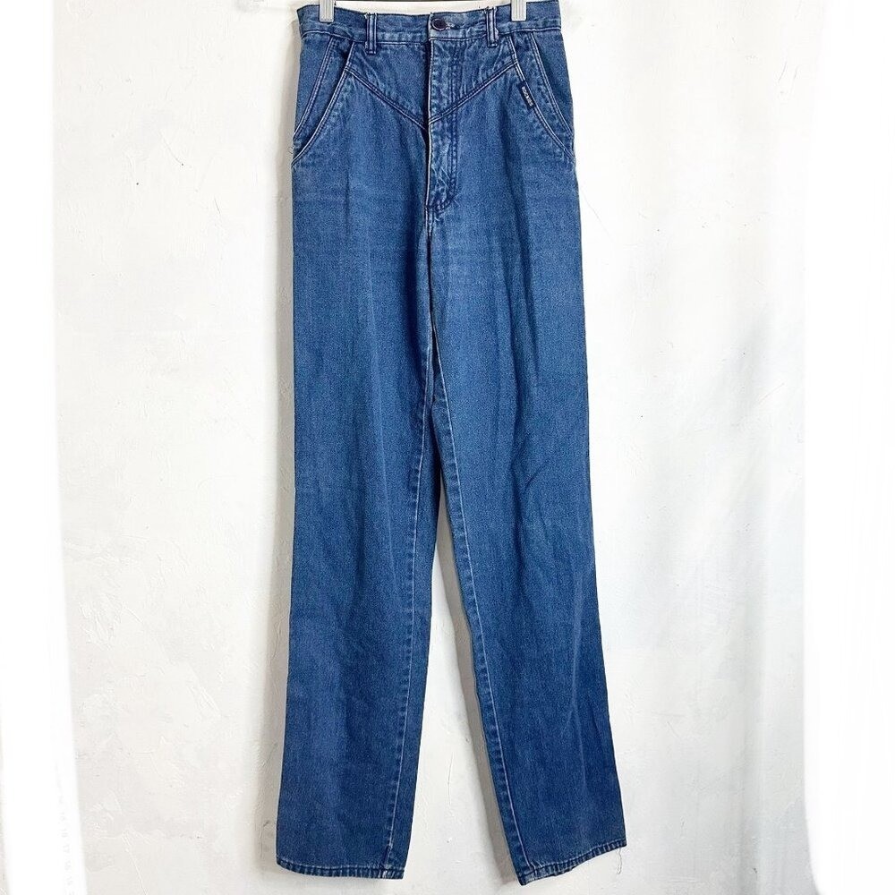 VTG Rocky Mountain Rockies Womens Denim Jeans 28/7 Straight Leg High Rise Y2K