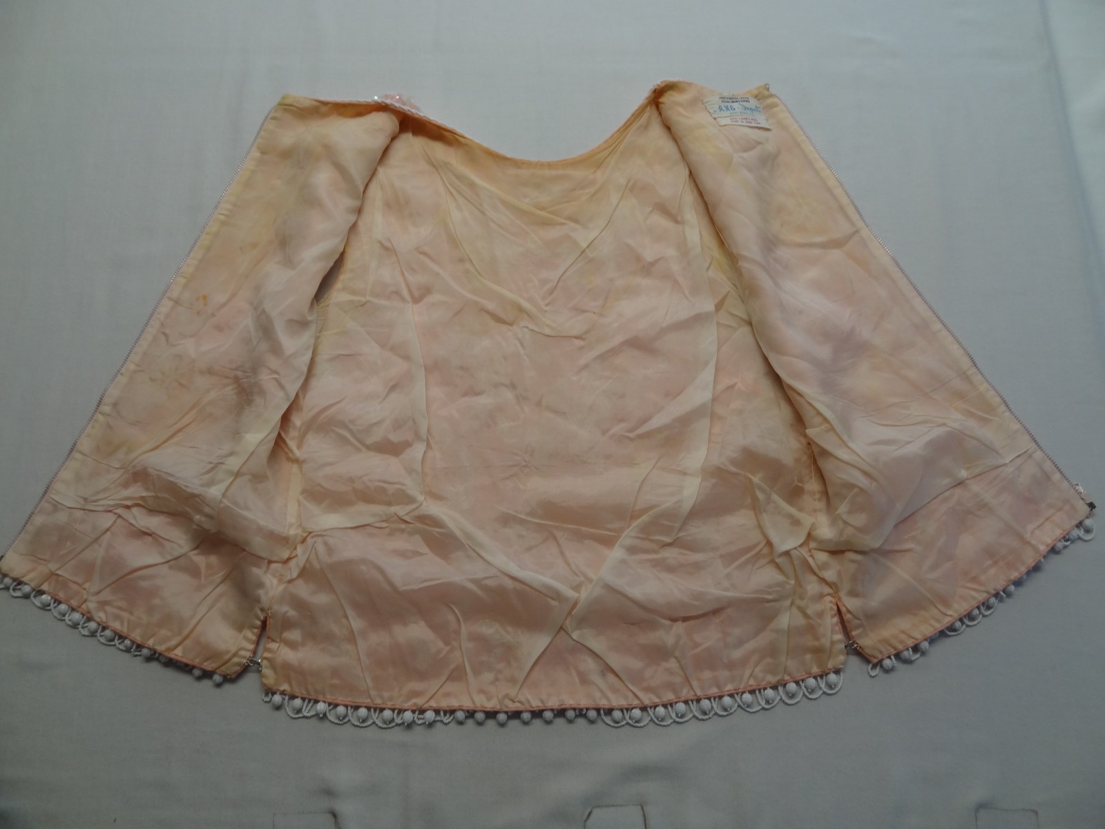 RNE M Hong Kong Sequin Beaded Sleeveless Evening Top VTG 60s 70s Lambs Wool