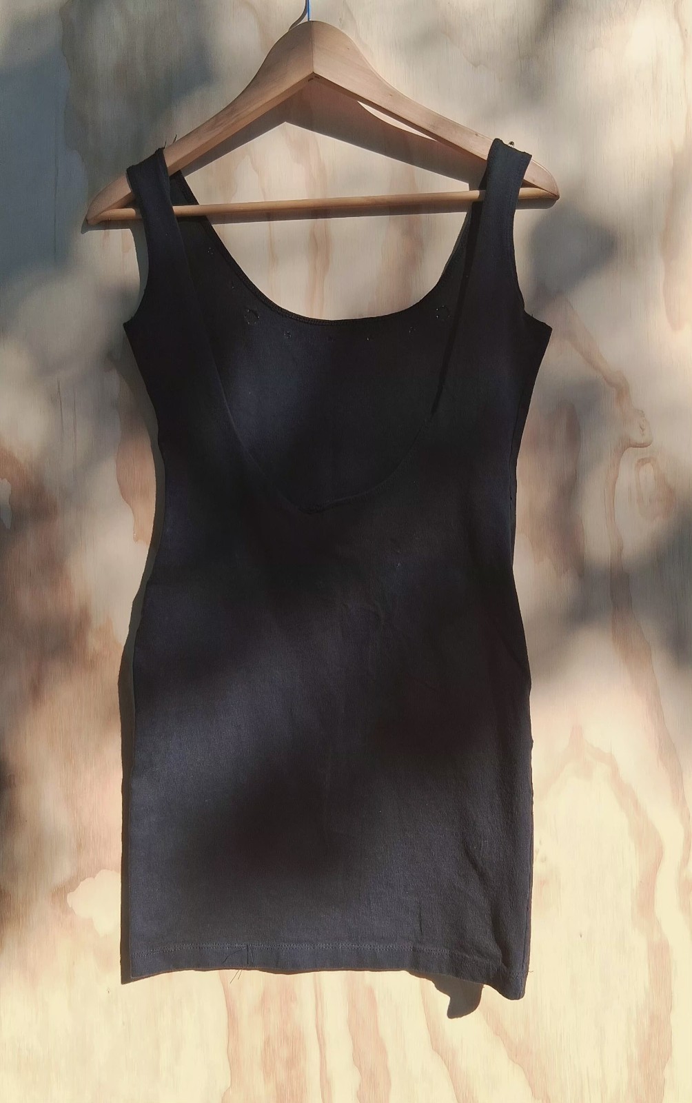 Vintage 80s Radar Black Studded Mini Dress S Stretch Bodycon Tank Silver Studs