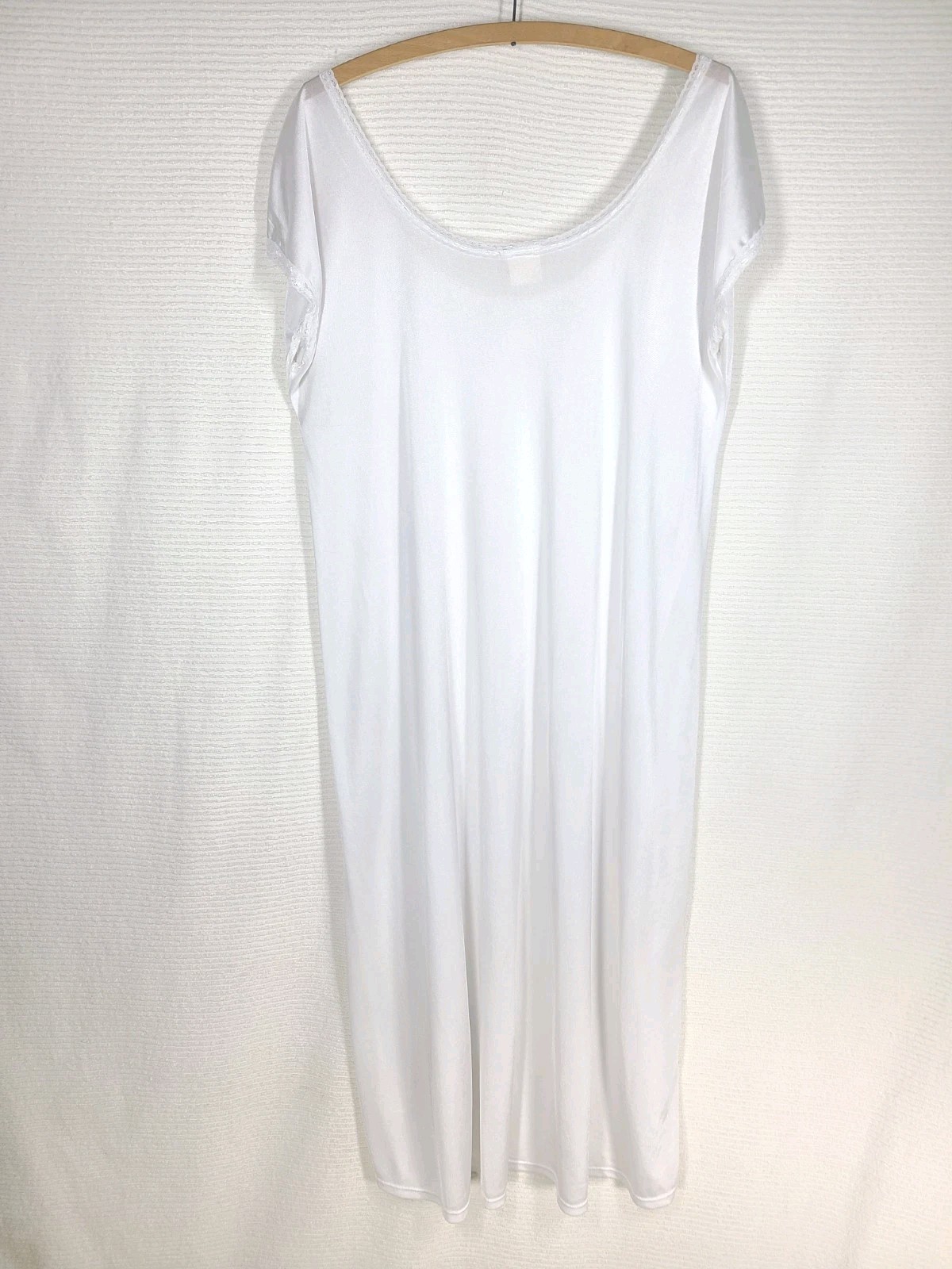 Cap Sleeve Temple Slip Plus Size 3x LDS 100% Nylon White Elegance Undergarment
