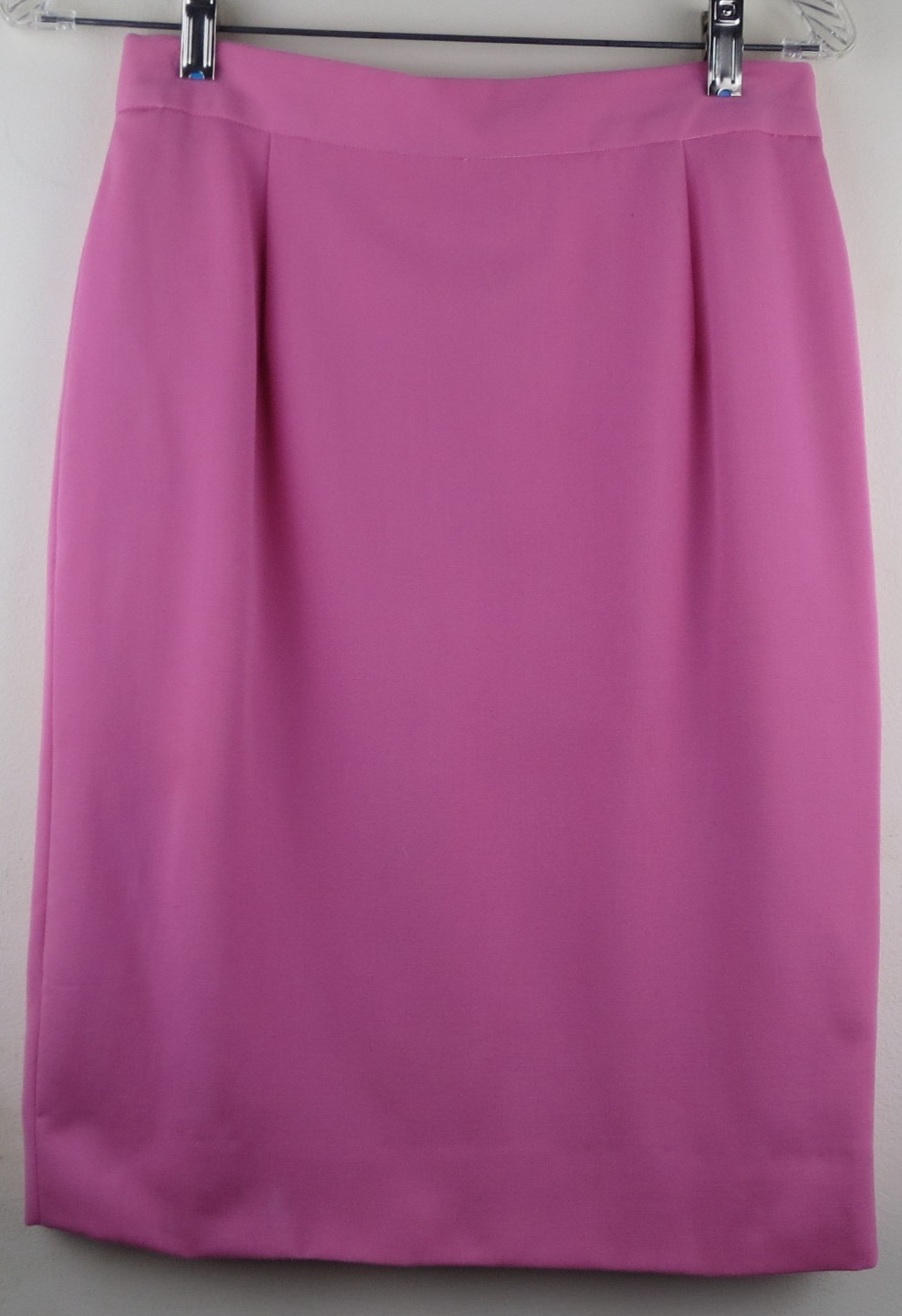 vtg. 80s Louis Feraud Pink Skirt US 10 100% Pure New Wool Tailored Midi Germany