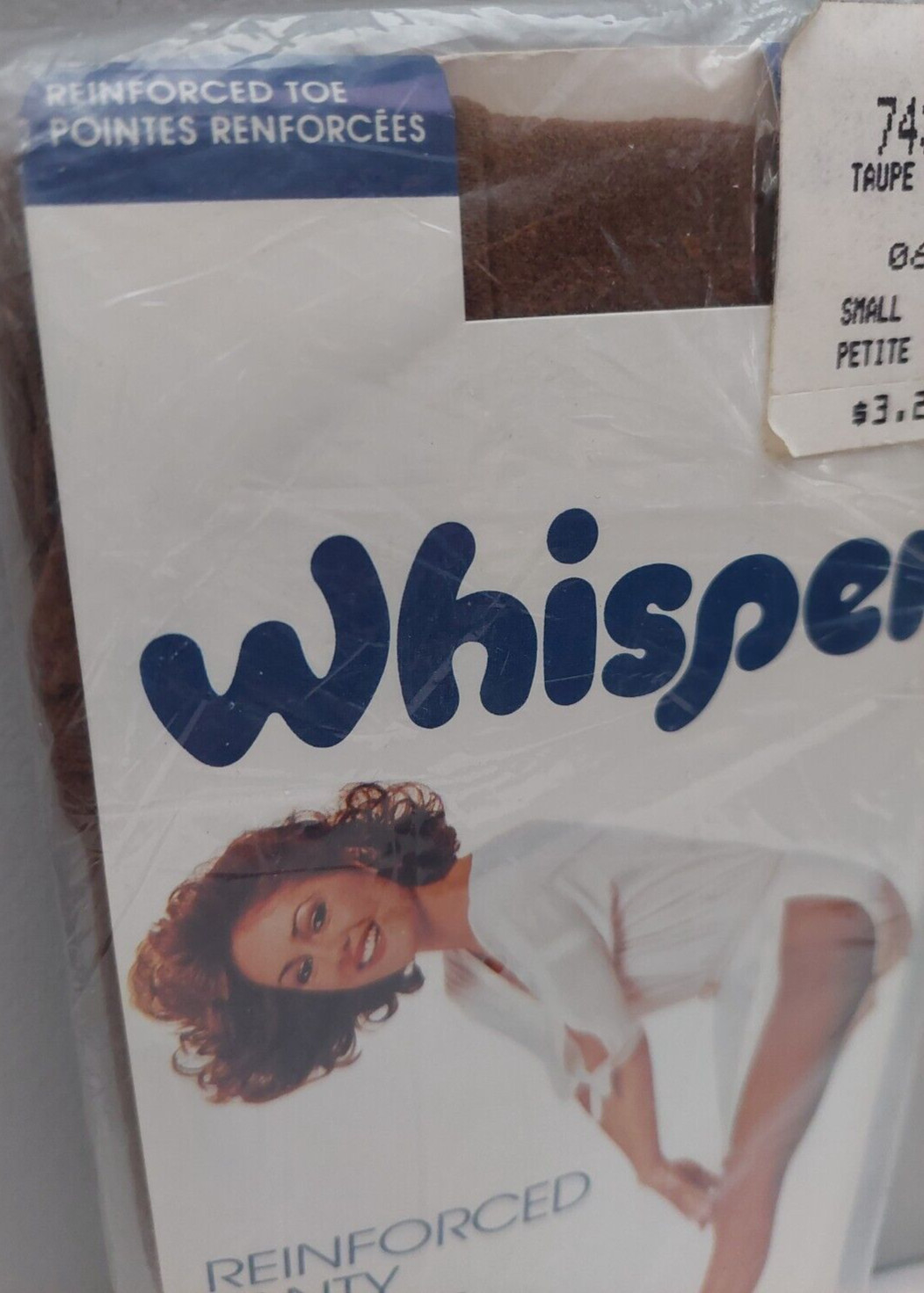 Vintage Pantyhose Whisper Color Taupe Size Small B004A