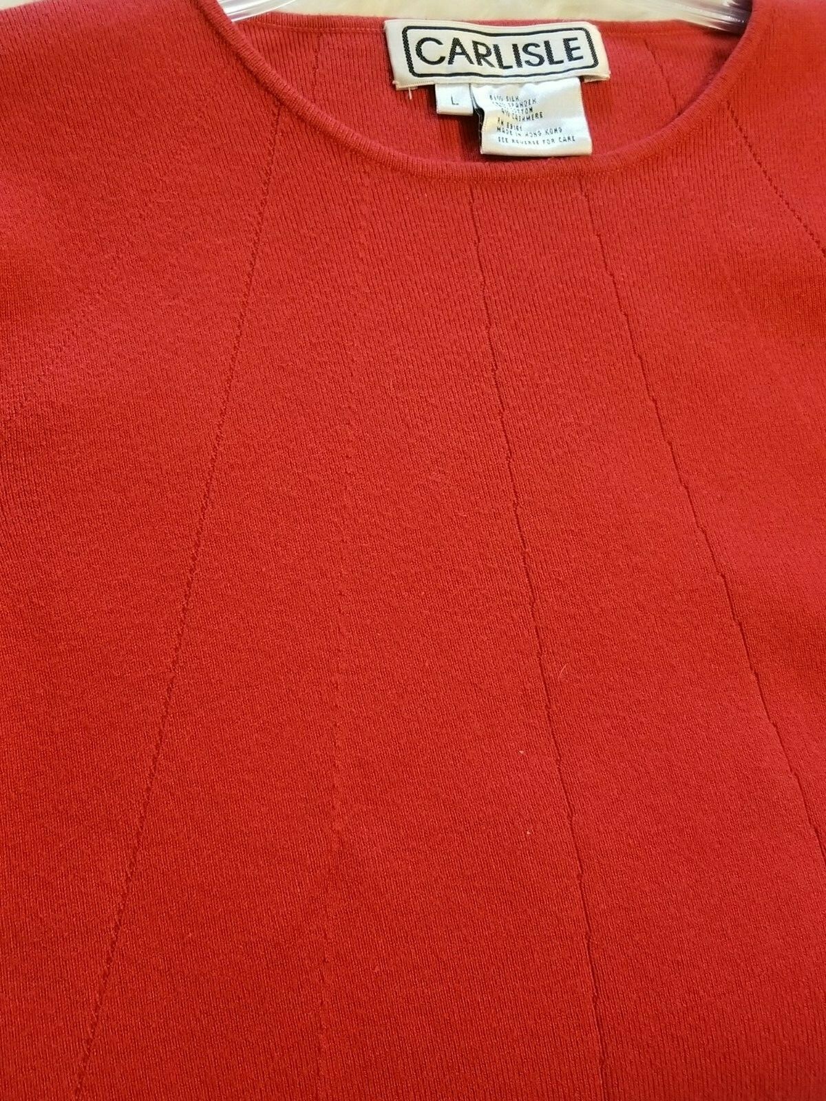 CARLISLE Vintage Red Lightweight Sweater Size Large RN 69161
