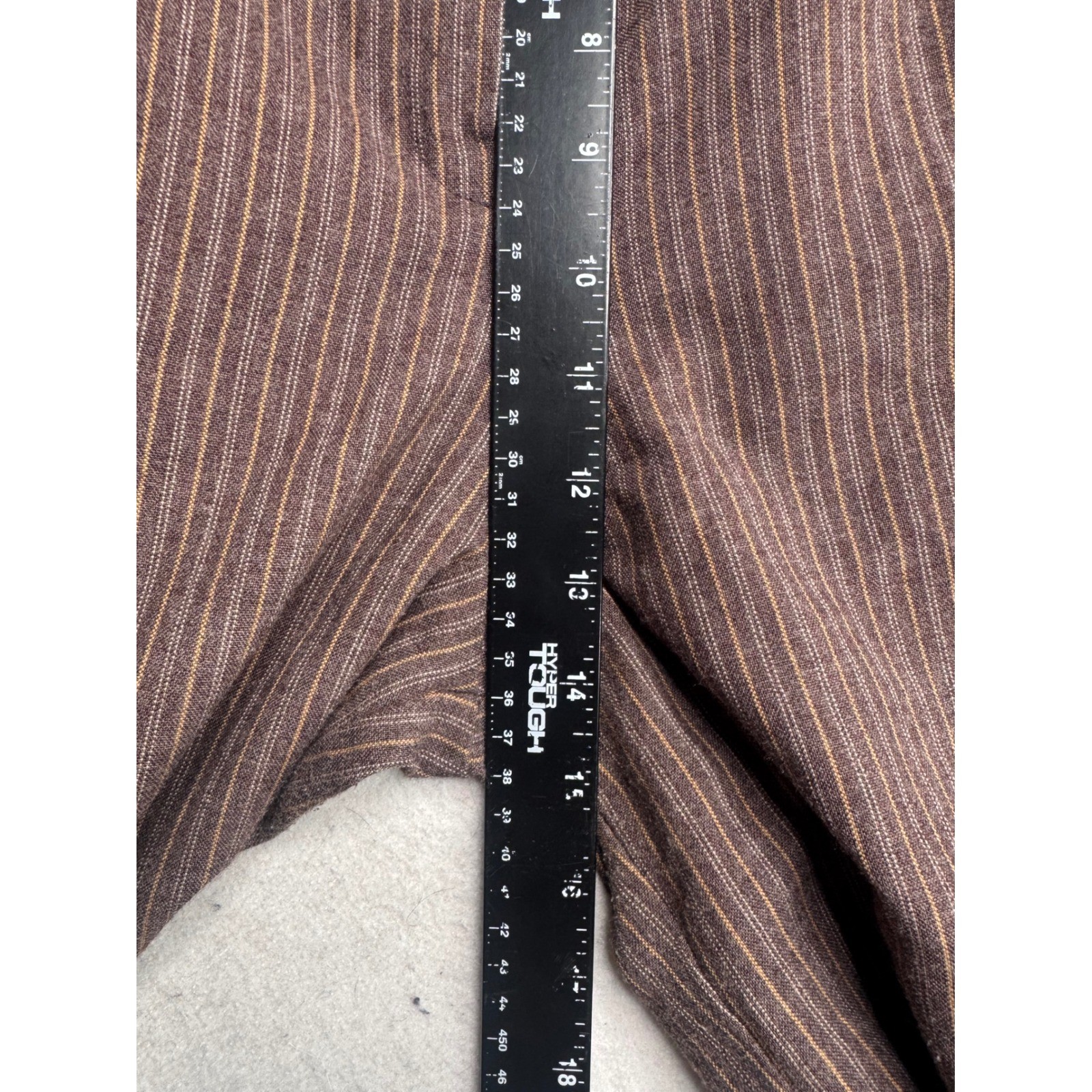 Vintage Counterparts High Waisted Pinstripe Trousers Brown Academic Size 12 27W